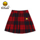 B.Duck little yellow duck children's clothing girls casual hair shorts girls British style pants pleated hem BF325A9901 classic red 105