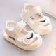 Rabbit Big Wen Infant and Toddler Sandals 0-1 Years Old Baotou Toddler Shoes Summer Anti-Slip Soft Sole Boys and Girls Shoes 6-12 Months BXW White Sandals 1 Pair Single Size 13.5cm Length (1-2 Years Old)