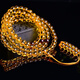 Brahma-made sea amber beeswax pendant, natural gold amber Buddha beads 108 bracelets, amber pendant, sweater chain for men and women, extra small gold amber 6mm, 108 pieces