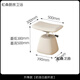 Jiyi Mufang Round Stool Soft Cover Cream Style Cosmetic Stool Light Luxury Master Bedroom Dressing Table Stool Can Lift Simple Modern Leather Lift Model Cream White Super Fiber Leather