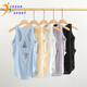 COZOK versatile yoga suit vest for women with chest pad two-in-one shockproof underwear fitness clothes loose back sports blouse salt water blue L _Suggested 105-115Jin[Jin equals 0.5 kg]