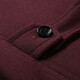 Hongdu new wool coat mid-length buckle fashionable slim suit collar daddy suit 100 wool men's jacket Burgundy EN1277-3 S 165/84A