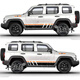 Tucker is suitable for tank 300 latte art body car stickers off-road car paper personalized color strips modified stickers decorative waist style 3 black stickers ordinary material mud dots