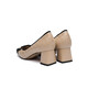 
Red Dragonfly (RED DRAGONFLY) high heels for women spring and summer new square toe soft light mouth fashion color block mother shoes single shoes WGB12056 camel 36