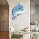 Personalisierte einhundert Wohnzimmer Kinderzimmer neuer Cartoon -Stil Dekorative Malerei Malen Malen Stummschalwaluhr Walluhr FJ1049 Spezielle Formhöhe 55* Breite 41 cm