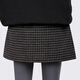 New Fiona Butt Curtain Women's Hem Covering Buttocks Bottoming Artifact for Layering in Autumn and Winter Thickened Plaid Shark Pants Loose Skirt Black and Gray Woolen Slit Style L 90-125Jin Jin is equal to 0.5kg