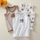 Printed cotton house 3-piece children's vest pure cotton baby boy summer thin breathable bottoming shirt Japanese boy cotton top Astroman vest 3-piece 100