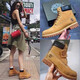 添柏岚（Timberland）大黄靴踢不烂马丁靴10061高帮男女鞋潮百搭秋冬牛皮加绒工装短靴 黄色 42 皮鞋码