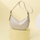 Bolsa Viney Bag Women's Cow Wide Bolsas Crossbody Light Luxury Empit Bag Bag Bold de cumpleaños For Girlfriend Wife [White] Bolsa de almohada de marca práctica de alta gama