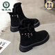Bottes de neige de pic Harbin pour les femmes en hiver 2025 Nouveau style plus velours épaissie de tense de bœuf chinois chaud semelle antidérapante coton chaussures beige 38