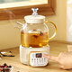Mini multifunctional health pot for small offices and mini homes for 2024 new models of teapots, teapots, stewers, heat-resistant all-glass floral teapots for one person, smart model 0.8L