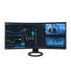Yizhuo Eizo Yizhuo EV3895 gebogener Fisch Bildschirm Low blau Licht ohne Flash Energy Sparende Augenschutz Business Office Börse Unterhaltung 37,5-Zoll Schwarz Schwarz