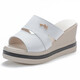 Woodpecker high heel sandals for women 2025 summer new slippers for women wearing high-value wedge non-slip sandals white 37