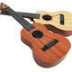 Zkhe Kinder können Ukulele für Anfänger Spielzeug Gitarre Frühschulmusik Geschenk Mini -Eintrag Klein 21 Zoll 56 cm können Gitarre braun spielen