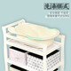 Tianjiao Beibei Europäische Holzbabywindel Tisch Multifunktionales kleines Bett BB Bade- und Schminktisch Baby Berührender Tisch weiße dunkle Farbe Klassische dunkle Mahagoni-Trennwand Nicht-Solid-Holz + Baumwollpolster