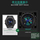 Lu Shizhe Watch Men's Trendy Fashion Junior High School Élèves de Sports Outdoor Electronic Watch imperméable Adolescent lumineux Military Watch 739 Black Bleu