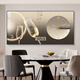 Sensory painting Light luxury high-end large-size electric meter box decoration distribution box covers electronic perpetual calendar restaurant table hanging painting JD121.27 perpetual calendar + watch/black hand 120*60cm (cover 110*50) lift cover/support pole gold frame