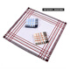 GLO-STORY men's and women's square towel, cotton couple's universal handkerchief, light color classic handkerchief 43cm*43cm WSP014078