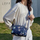 LEIF Bolso de hombro de LEIF de mujer Bolsa doble impresa en forma de doble lienzo