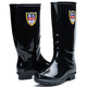 Huili Shanghai Huili Rain Shoes 863 Botas de lluvia de tubo alta para mujeres Anti-slip RESISTEN RESISTENTE LABORA DE PROBA DE PROBA DE LA PARACHA Mujeres 863 Grouper Grey Grey Medium Tube más Fleece 38