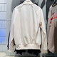 Adidas Clover Jacke Herren 2025 Spring Neues Fitnesstraining Sportswear Ständer Kragen Windproof Casual Jacket IR9864 Elfenbein Weiß L.