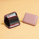 BAMING VIKA BAG JURGEN Leder Anti-Diebstahl-Bürste große Kapazität Anti-Demagnetisierung Multi-Card-Kartenbeutel Cowide Cowide Wallet Card Cover Trend Purple Red (20 Kartenpositionen) [Anti-Demagnetisierung]