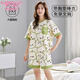 Modal pajamas with chest pad for women for summer thin shorts shorts suit for sweet and cute loose women's home clothes can be worn outside GXT1047 L (recommended 95-115Jin [Jin equals 0.5 kg])