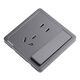 西门子（SIEMENS）开关插座 五孔带单控插座面板 致典深灰银5UB14243NC072P