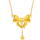 Saturday Fortune Gold Necklace Women's Bow Pure Gold Pendant Birthday Gift Price A0612627 Approximately 5.17g40+5cm