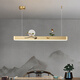 
JPHZNB New Chinese Restaurant Chandelier Enamel Color Living Room Tea Room Zen Chandelier 2024 Chinese Style Bar Lamp 9922-100 Black Rubber Gold and Copper Three-color Light