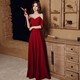
Toasting clothes, bride dress, slim toasting clothes, bride 2022 red long slim and simple atmospheric wedding evening dress, spring bridal dress, toasting clothes, usual wine red L