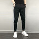 斐帝森束脚裤子男士夏季薄款潮流小脚休闲九分裤男生弹力修身哈伦收脚裤 黑色（夏季薄款） 28 （90-100斤）