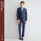Vicutu Tendencia de los hombres [Little Blue West] Traje de lana Traje de boda Traje de boda VRS88112505 Negro 170B