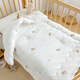 Bei Qichu newborn quilt baby quilt kindergarten quilt all-season pure cotton quilt double-sided white background crepe cotton-embroidered bear 100*120cm autumn and winter style