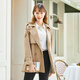 Betu betu betu women's spring and autumn British style khaki spring and autumn temperament windbreaker jacket 2201T36 Khaki L