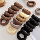 Jieweiyis neuer Kopfseil mit Kopfseil verdicktes dickes Haarzubehör erweiterte Gummiband-Haarring gebundenes Haar hoher Pferdeschwanz hoher elastischer haltbarer Haarseil BH-FQ126 Farbe gemischt [2 Packs] Nicht angegeben