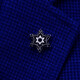 Luoyi Lao Phoenix Gold Store Men's Brooch Suit Brooch Platinum-plated Navigator Polaris Gold Silver Retro Collar Silver Platinum-plated Navigator Compass Brooch + Sleeve