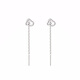 Nilan Platinum Ear Wire PT950 Women's Platinum Earrings Small Fashionable Earrings for Your Girlfriend for Valentine's Day Cloud Ear Wire