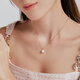 Luxury Pearl_Yuehui 18K gold akoya seawater pearl pendant Queen Princess necklace Princess Diana diamond clavicle chain akoya 7.5-8.0MM K gold chain