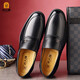 Chaussures en cuir formelles du vieil homme pour les chaussures pour hommes pour hommes nouvelles couvertures en cuir authentiques pour les chaussures de papa de vache de vache de tête de tête d'âge moyen et âgé