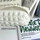 Pencil bag stationery white puff milk puff large capacity junior and high school students high-looking pencil bag stationery box ins beige puff