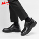 Pull-back leather shoes for men, business British style derby shoes, formal black casual shoes, lace-up soft soles, versatile men's shoes for grooms