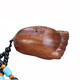 DING Fei (DING FEI) Panjiayuan picks up leaks DING Fei Laos huanghuali wood carving handle piece contented and happy 7 cm long