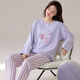Modal new pajamas for women in spring and autumn pure cotton long-sleeved casual pullover for outdoor autumn and winter home clothing set Y679 M