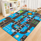 Jinko children's crawling carpet city traffic scene map toy blanket road track parking lot carpet gray city-3 200*300 cm with small mat
