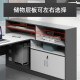 Ameicheng Furniture Office Desk and Chair Combination Company Screen Staff Desk Modern Simple Office Card Space F-shaped Two-Person [Right High Cabinet Does Not Exclude Small Cabinet]) Does Not Include Chair