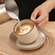 Nengchujia Latte Art Cylinder Stainless Steel Coffee Latte Art Cup Coffee Machine Matching Milk Foam Cup with Scale Fancy Tip Cup 350ml 550ml Latte Art Cup Steel Stamped Scale