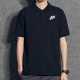Nike (NIKE) official T-shirt for men, new spring and summer running sports casual wear breathable fast drying short-sleeved lapel polo shirt for men, FN3895-010/Full cotton skin-friendly/black/strongly recommended S 165 (recommended 110-130Jin [Jin equals 0.5 kg])