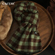 CACUSS scarf for women, autumn and winter long large shawl, winter neck protector, warm neck scarf, birthday gift for girls, brown and green