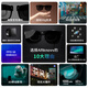 ARKNOVV A1 Smart Gläses Tiefe Fusion Ai-Anstellbare elektrochrome tragbare XR-Brille Nicht-VR-Brille All-in-One-Schwarzer großer Ringhalter-Set